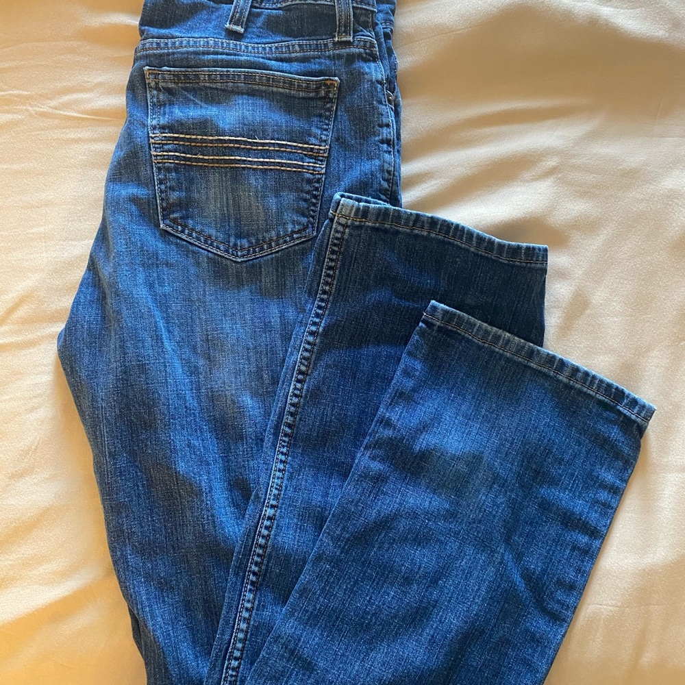 Cinch Silver Label Dark Wash Mid Rise Slim Straight Performance Jeans